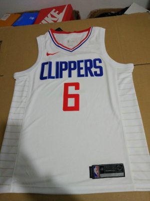 NBA 2017-18 Los Angeles Clippers 6 DeAndre Jordan Association blanc Swingman Maillot